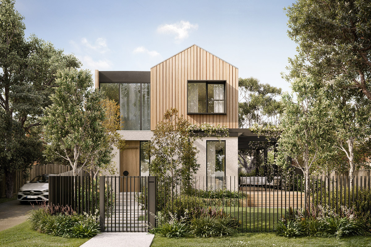 Hali Dromana — architectural exterior across from the beach